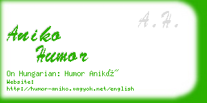 aniko humor business card
